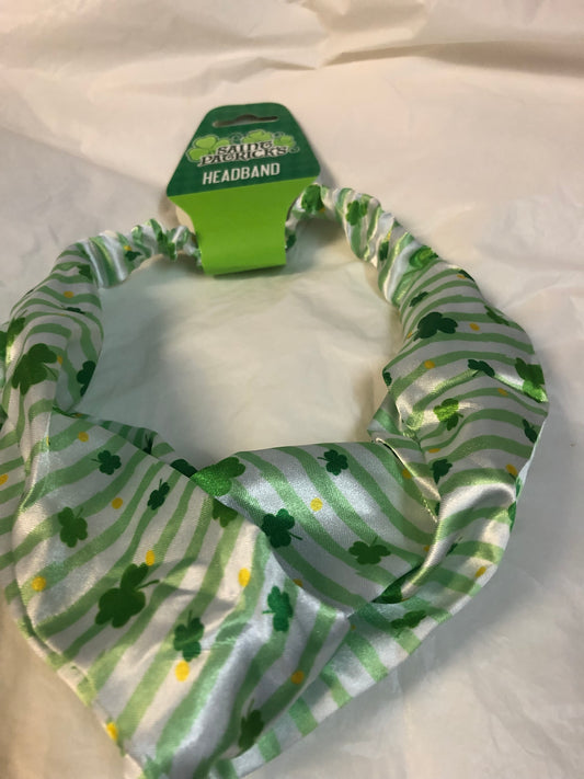Saint Patricks Headband Scraf Light Green With Stripes "New Arrival"