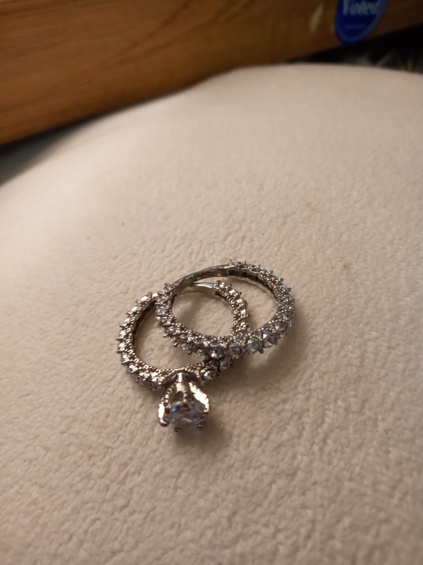 Woman Fashion Cubic Zerconia Ring Set Size 9