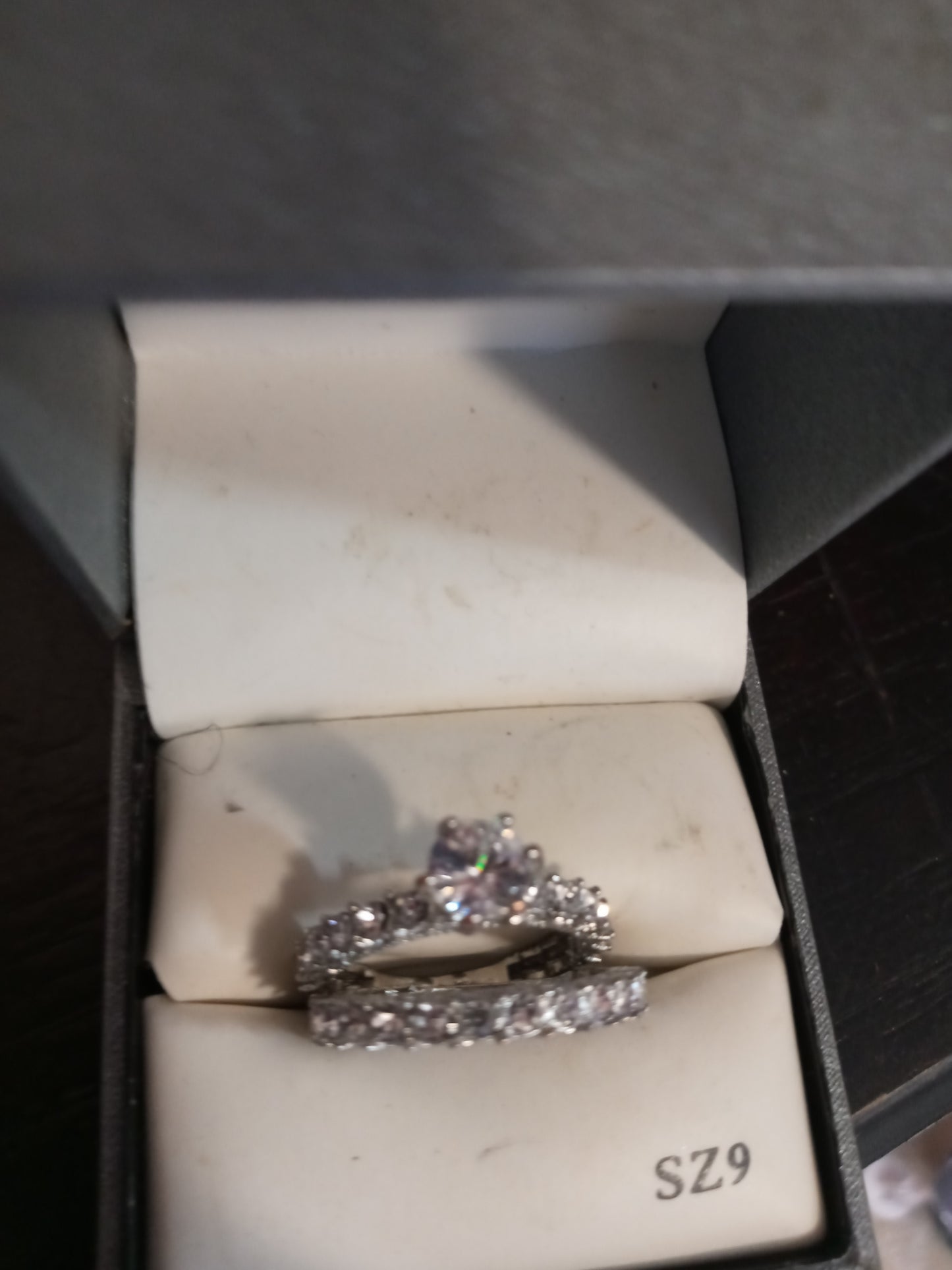Woman Fashion Cubic Zerconia Ring Set Size 9