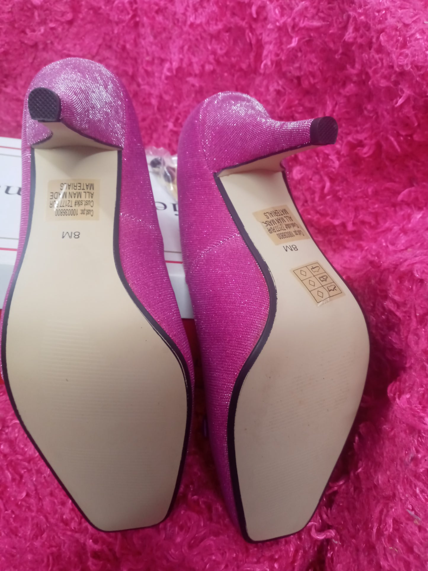 Womans  Bow & Stone Detail Pump Dress Shoe Size 8M Color Purple