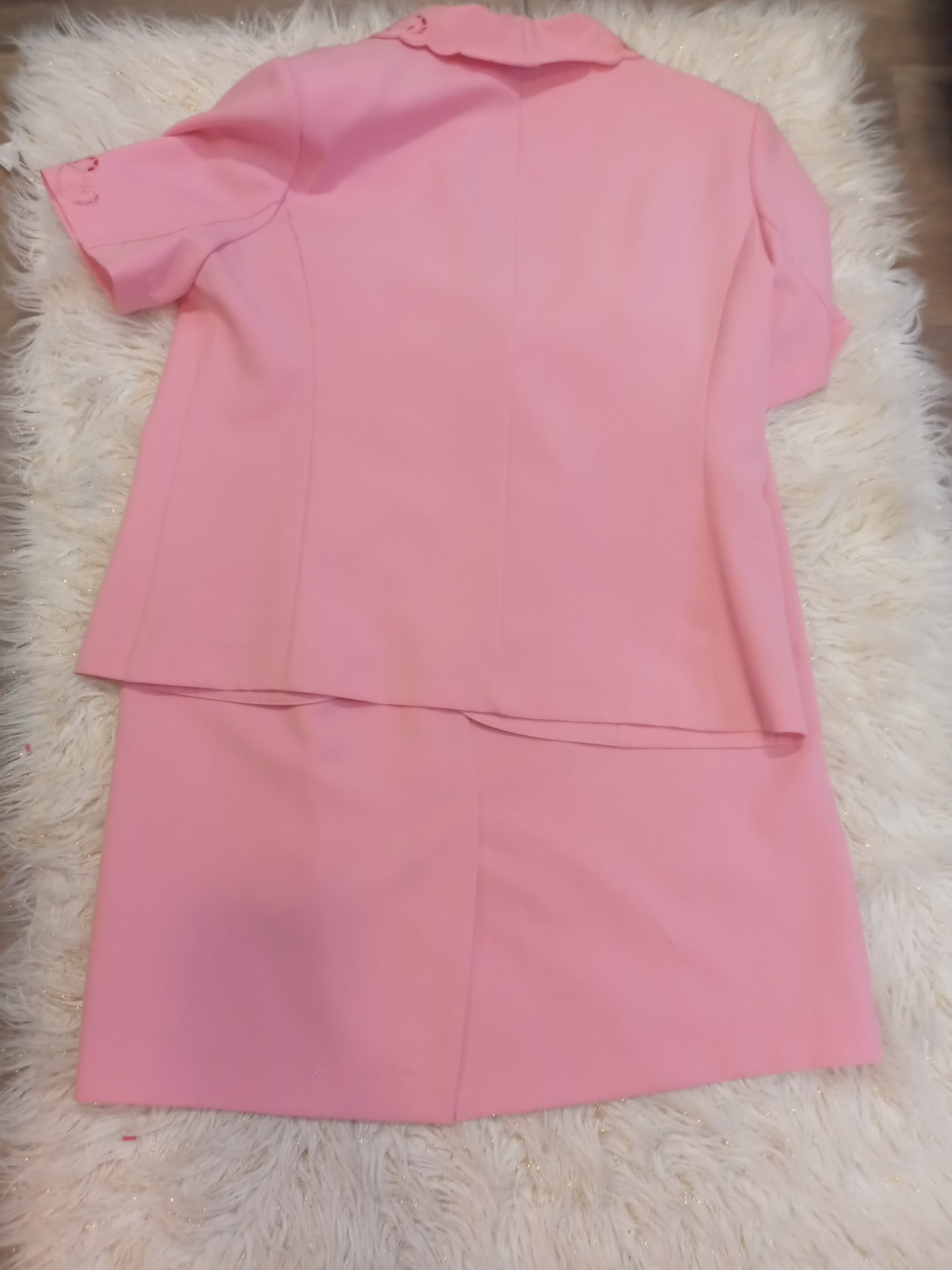 Woman 2Pc Jacket And Skirt Set Size 16 Color Pink/Peach By:Nikki (Shoes Sold Separately)