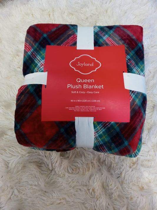 Queen Size Plush Blanket By Joyland 90 in x 90 in (228 cm x 228 cm) "New Fall Arrival"