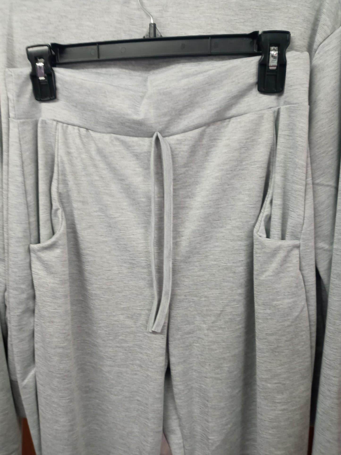 Woman 2 Piece Jogger Set By: Miss Blush Size 14 Color Gray/Blk Logo "Vogue" New Fall Arrival