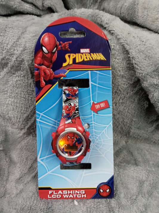 Marvel Spider-Man Round Face Flashing LCD Watch"New Arrival" (SOLD OUT) tHANKS FOR YOUR PURCHASE!