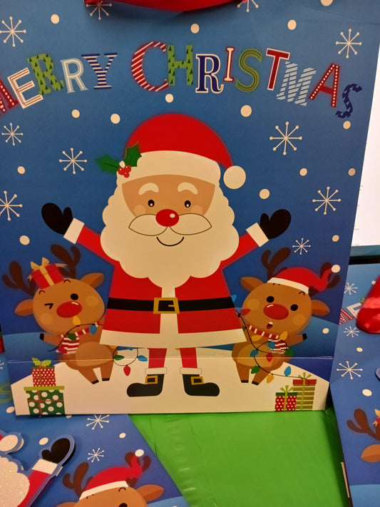 Christmas Gift Bags 3-D Style "New Arrival" Just In 6.00ea. OR 2 For $10.00