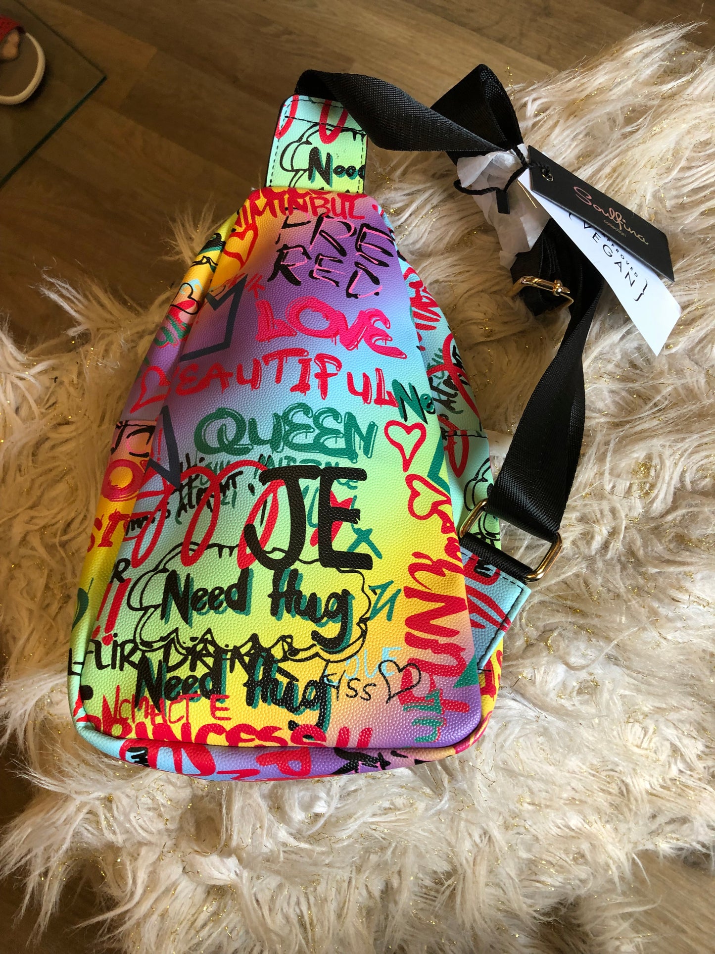 Graffiti Crossbody Approved Vegan Bag By: Soultina Collection