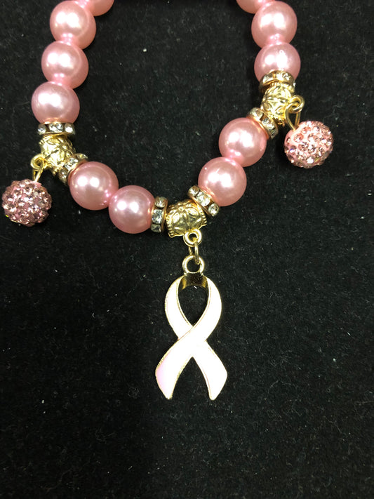 Fashion Bracelet "OCTOBER" Show Your Support "Breast Cancer Awareness Month Gold Or Silver "New Arrival"