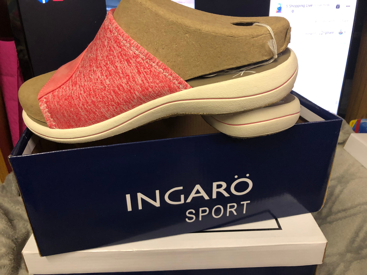 Womans Ingaro Sport Slides Size 8 Color Pink