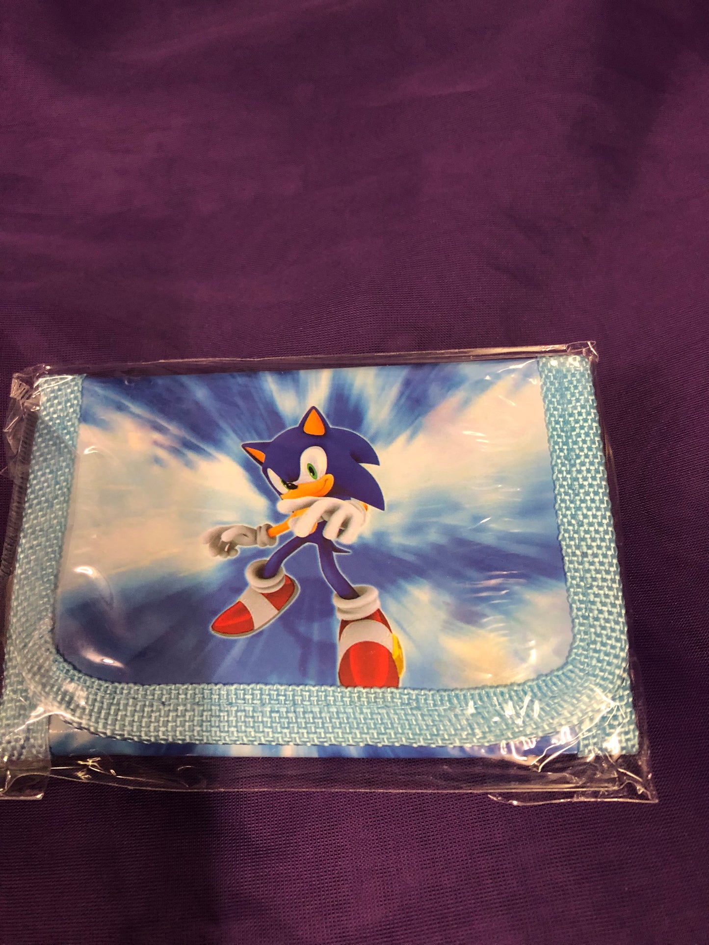 Kids Sonic Wallets "New Arrival" Colors; Sky Blue,Yellow, And Green @ 15.00 Ea.