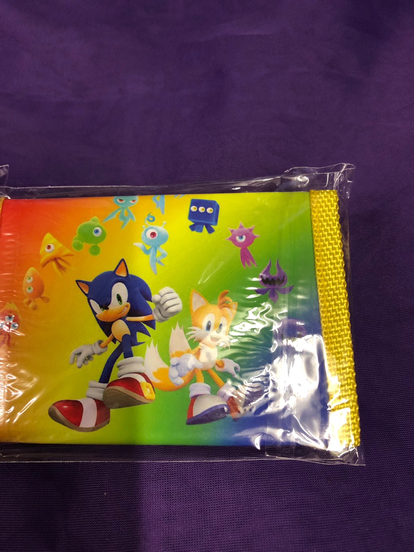 Kids Sonic Wallets "New Arrival" Colors; Sky Blue,Yellow, And Green @ 15.00 Ea.