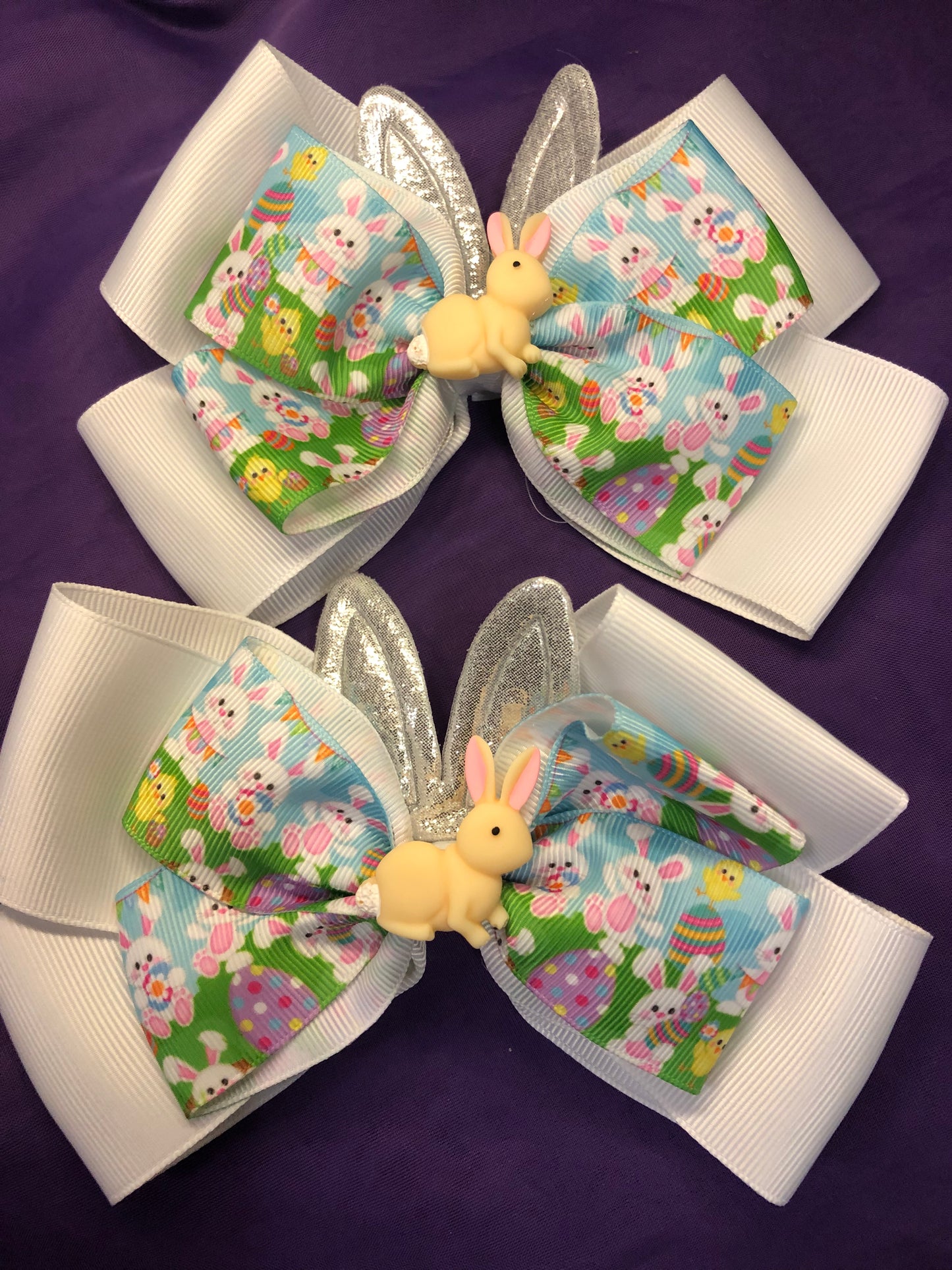 Little Girls Easter Bunny Bows Color White 18.00 Ea. Or 2 for 20.00 "New Arrival"