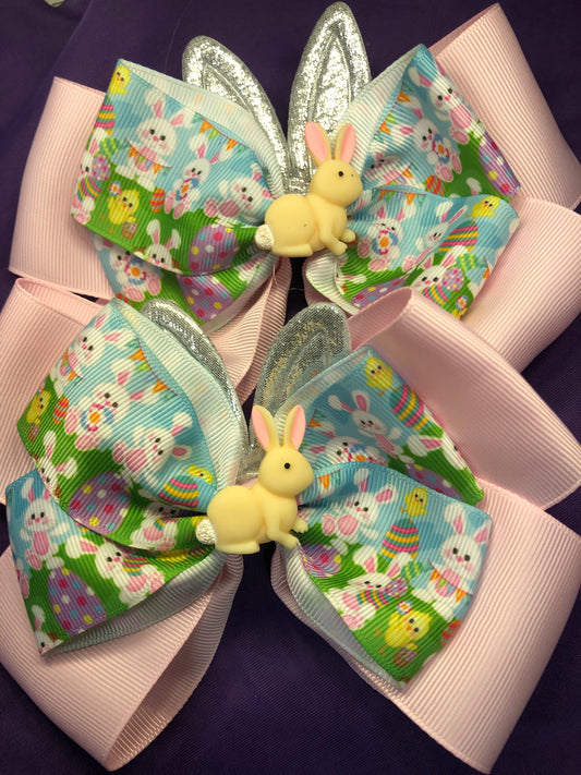Little Girls Easter Bunny Bows Color Pale Pink 12.00 Ea. 2 for 20.00 "New Arrivai"