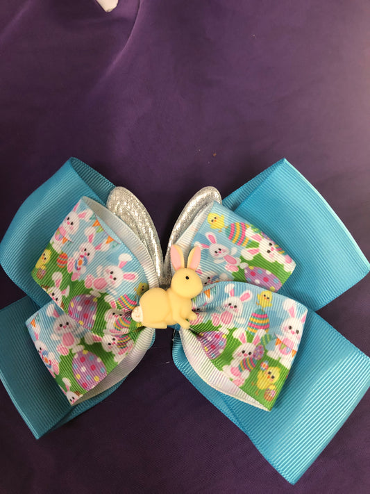 Little Girls Easter Bunny Bows Color Blue 12.00 Ea. Or 2 for 20.00 "New Arrival"
