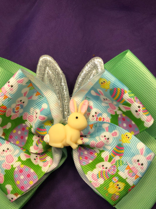 Little Girls Easter Bunny Bows Color Green 12.00 Ea. Or 2 for 20.00 "New Arrival"