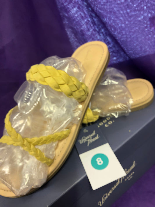 Woman Braided Flat Hilda Sandal Color Yellow Size 8 And 9.5  "New Arrival"