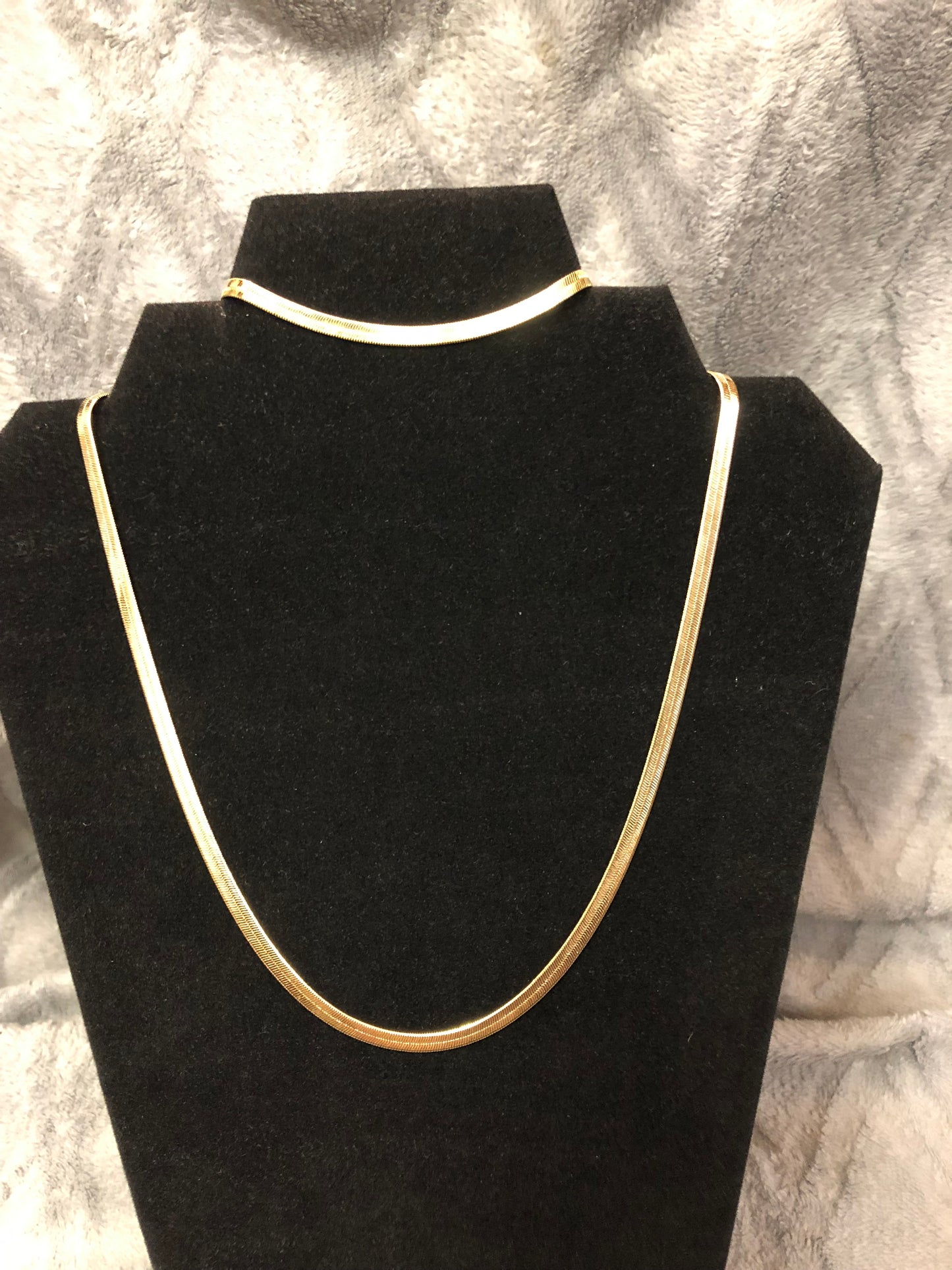 Gold Plated 14k 2 Pc. Herringbone Set