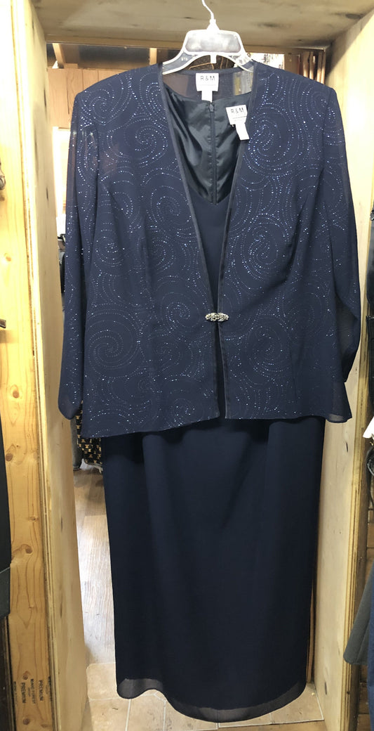 Fashion Woman Elegant 2Pc. Dress Suit Size 20 By R&M Richards