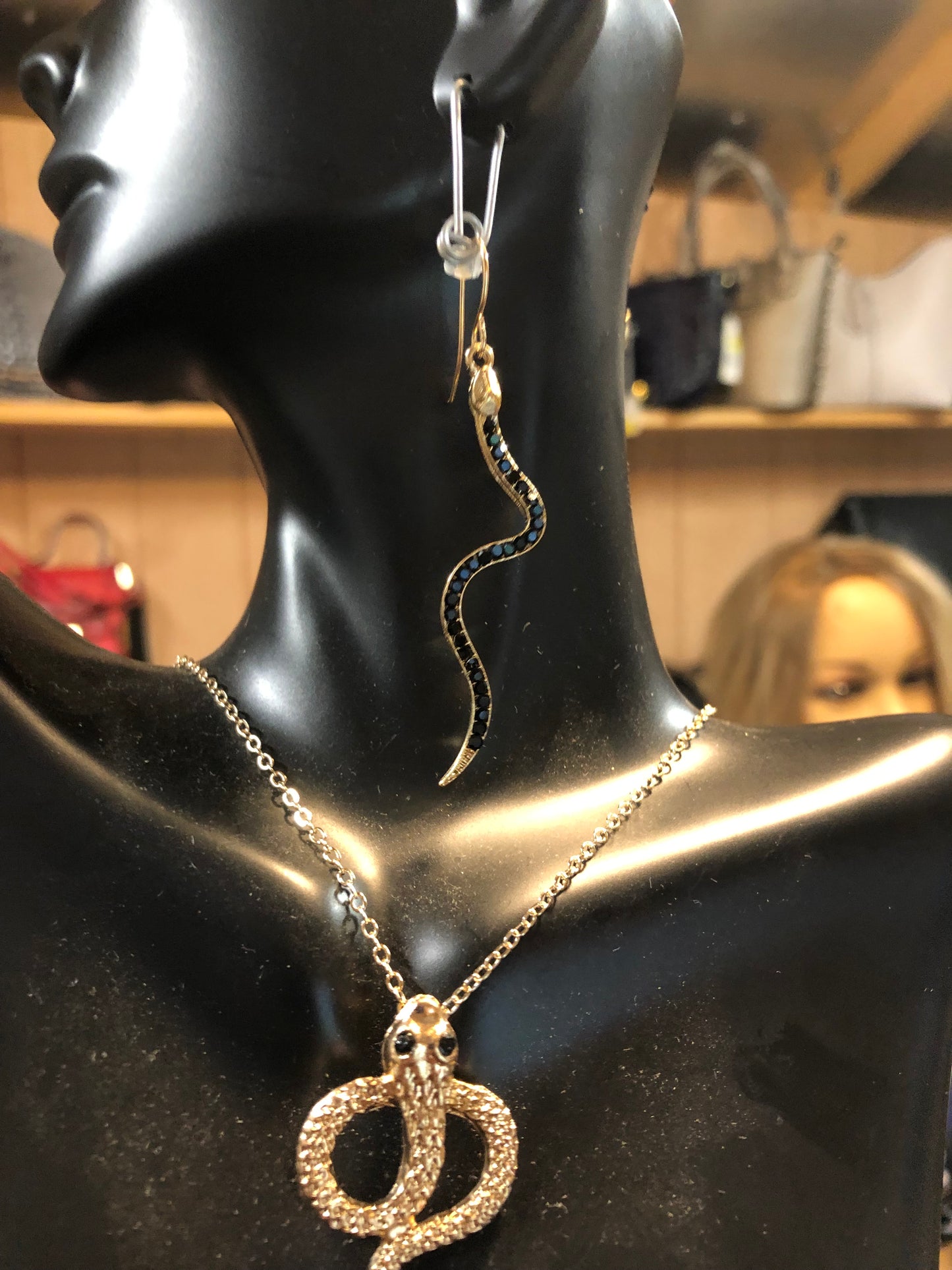 Fashion Snake Earring & Necklace Set