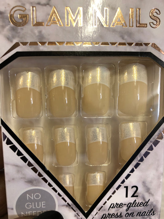 Instant Glam Nails "New Arrivals" 12 Per-Glued Press On Nails No Glue Needed