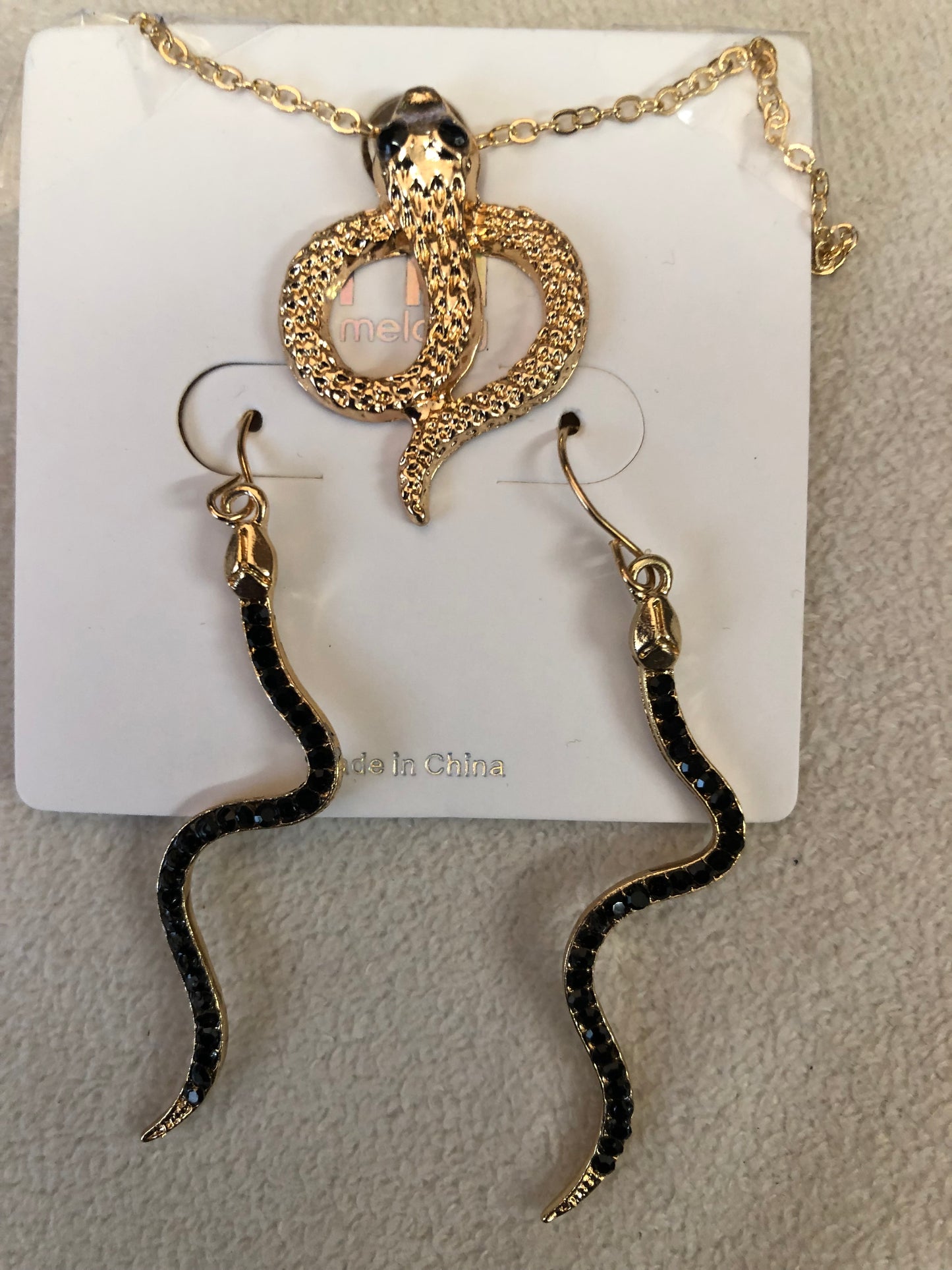 Fashion Snake Earring & Necklace Set