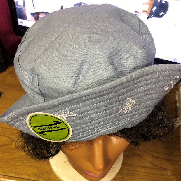 Embroidered Reversiable Butterfly Bucket Hat Only1 Left Thanks For Your Purchase.